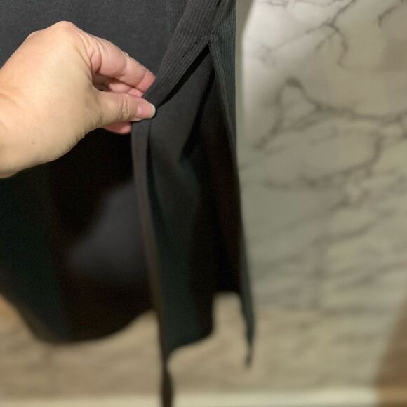 Pretty Little Thing Charcoal Cup Detail Racer Split Midi Dress - Picture 8 of 13